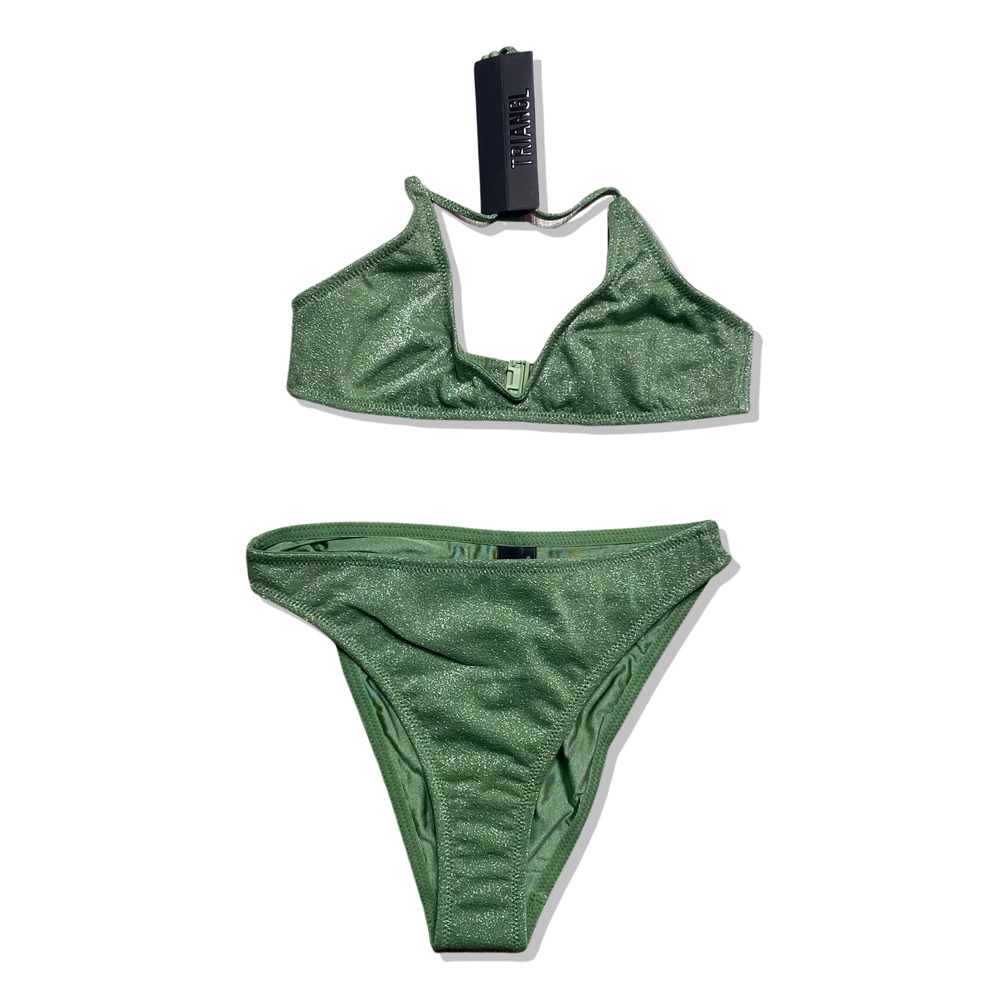 Brand New NWT Unworn Triangl Rhay Fawn Sparkle Bathing Suit Set Size XS!